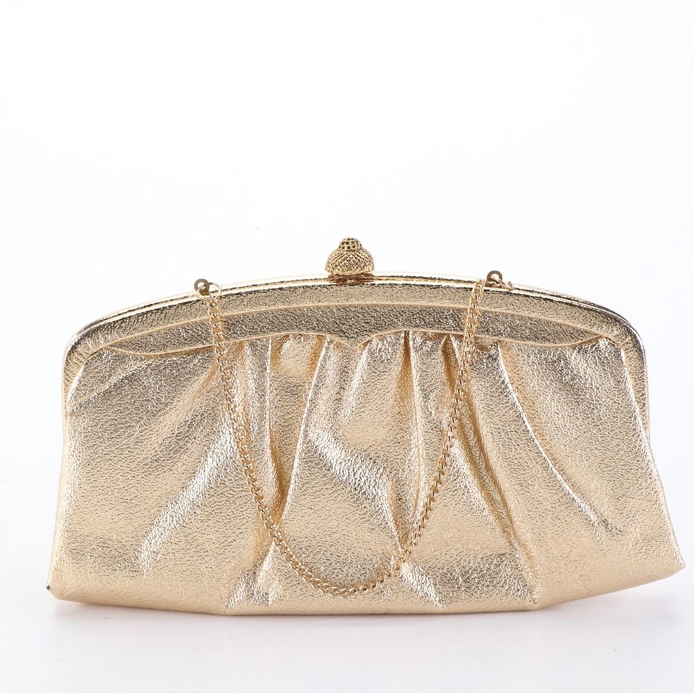 La Regale Vintage Gold Clutch